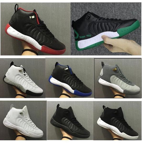 

new jumpman pro men basketball shoes 12.5s bred taxi black red white blue sugar ray sports sneakers nakeskin jordan retros shoe