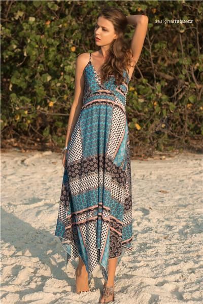 

floral print sleeveless clothes womens summer chiffon dress fashion ladies spaghetti strap v neck dress female, Black;gray