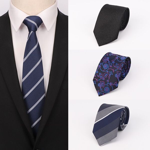 

shennaiwei 8cm neckties jacquard ties striped tie gifts for men gravatas para homens suit accessories, Black;gray