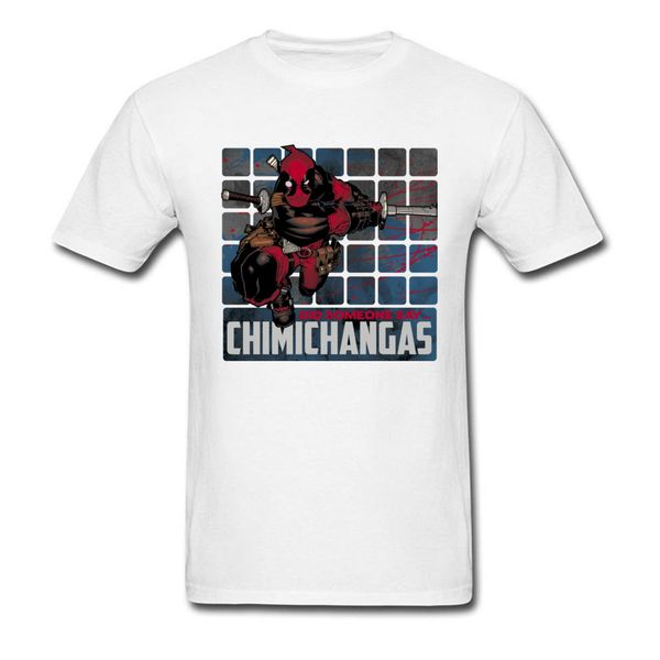 

men tee fashion leisure t-shirt deadpool chimichanga panels cool design black tshirt for guys homme regular cotton t shirt