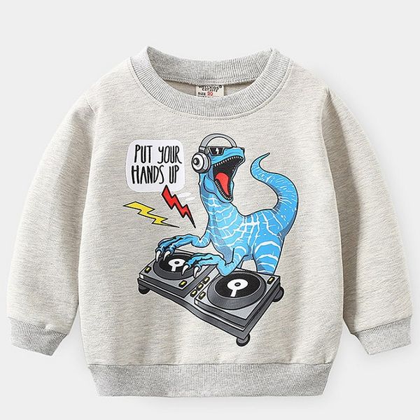 

boys pullover sweatshirts kids autumn winter fashion cartoon animal printed long sleeve hoodies boys casual, Black