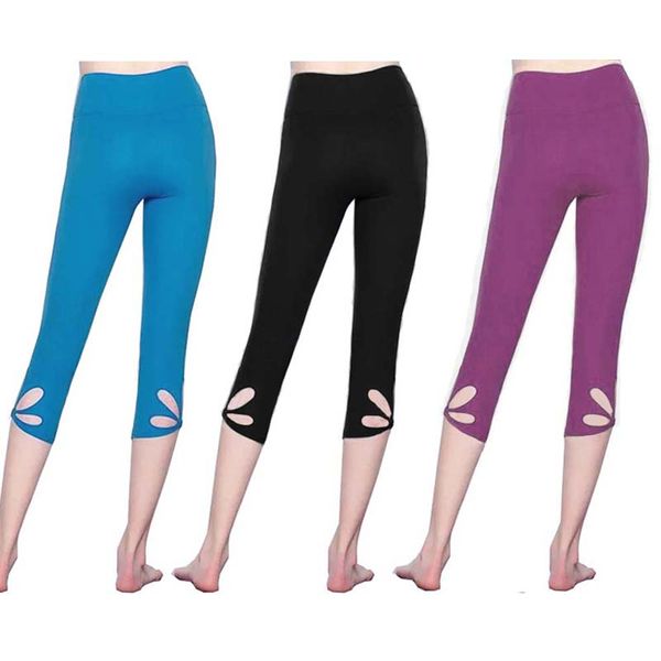 

new women's yoga pants high waist tight stretch fitness dance pants fast dry sweat calf-length pants, White;red