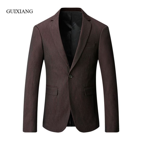 

2020 new arrival autumn and winter style men boutique blazers fashion casual single breasted microgroove slim men's jacket coat, White;black