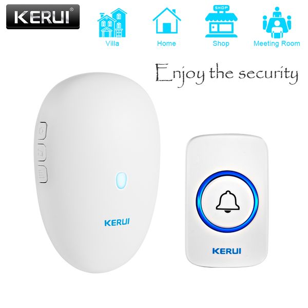 

doorbells kerui m521 wireless welcome doorbell home security alarm system 433mhz smart chimes with 57 songs 4 volume levels eu us uk plug