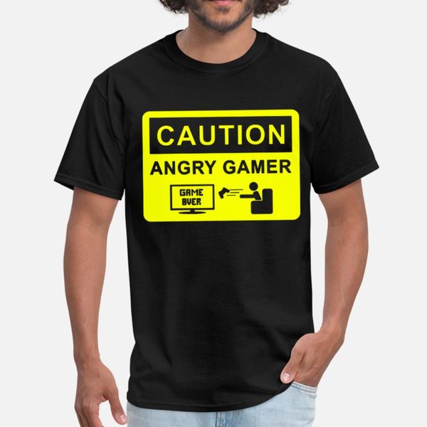 

caution angry gamer mens funny cod battlefield gam t shirt men designer 100% cotton o-neck gents crazy humor summer slim shirt