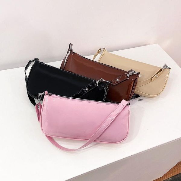 

new luxury designer leather women handbags 2020 candy color shoulder bags women wrist handbags pu ladies hand messenger bags #20