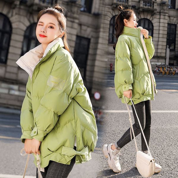 

women's 2020 winter cotton coat women slim candy color down cotton coat female parkas mujer invierno padded multicolor e216, Black