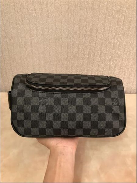 

make up gag smile cosmetic bag travel canvas double zipper black makeup bags a2