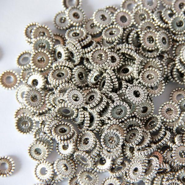 

epacket dhl not rusty tibetan silver flat wheel round bead jewelry spacer dfdwz066 jewelry spacers, Bronze;silver