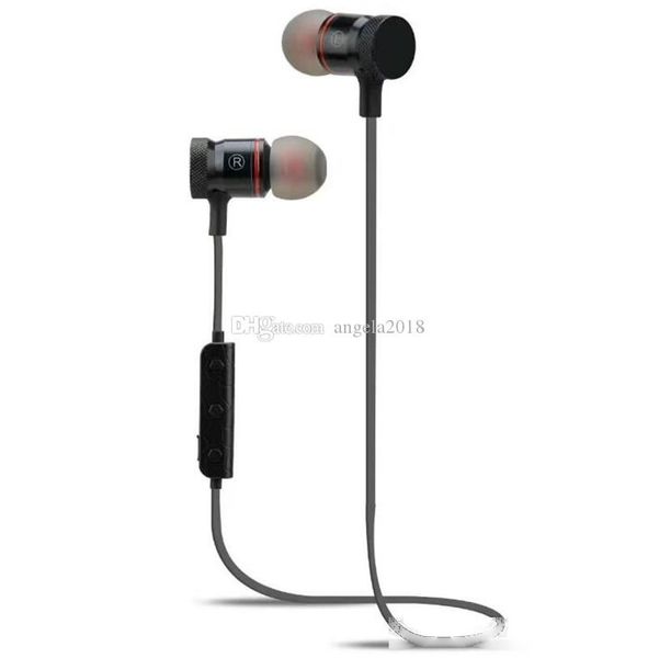 

sport running earphone bluetooth wireless stereo in-ear magnetic earbud with mic for samsung xiaomi huawei m9 m90 with retail package