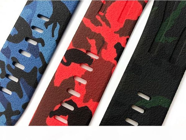 

high end quality watch finest strap for natural silicone watch strap camouflage aipp royal oak offshore series waterproof rubber strap gospe, Black;brown