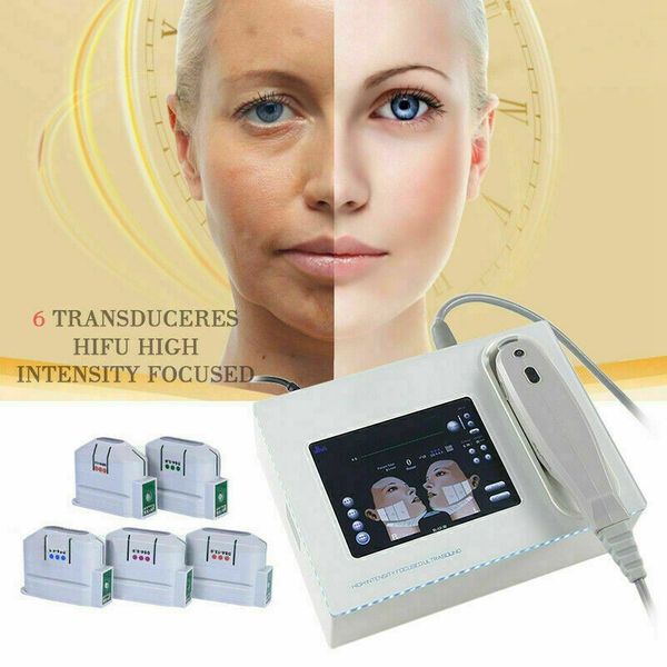 

2020 professional hifu high intensity focused ultrasound hifu face lift wrinkle removal body slimming machine with 5 heads for face and body