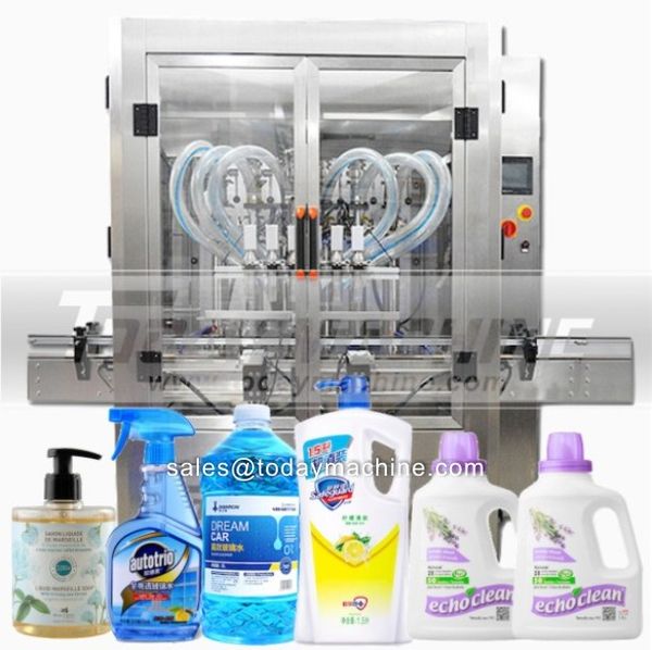 

automatic 6 heads liquid filling machine hand sanitizer production line