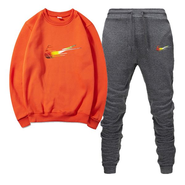 

men's sportswear sports suits letter printing men's casual cotton spring and autumn sweatshirts ladies jogging sportswear, Gray