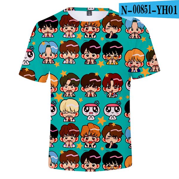 

kpop seventeen 3d print shirts horror plus size plus size men clothing