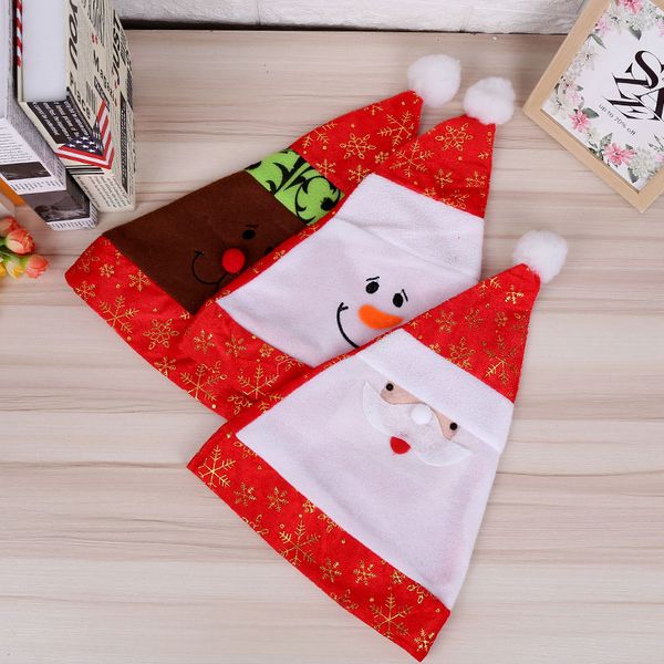 

new cartoon christmas hat santa claus snowman hat xmas decoration kids christmas headwear festival party supply