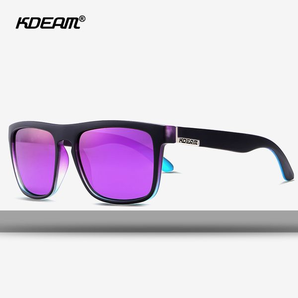 

kdeam classic square polarized sunglasses men and women retro 100% uv protection driving shades mirror sun glasses for men women, White;black