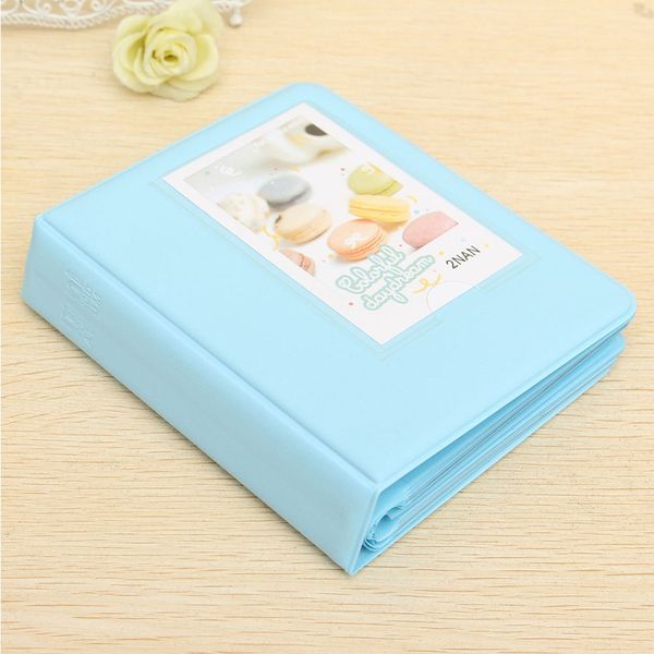 

sky blue p album 64 pockets mini 7s 8 25 50s 90 polaroid album case