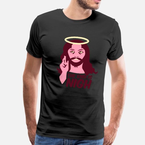 

the end is nigh t shirt men designing short sleeve s-xxxl unique cute comfortable spring kawaii shirt