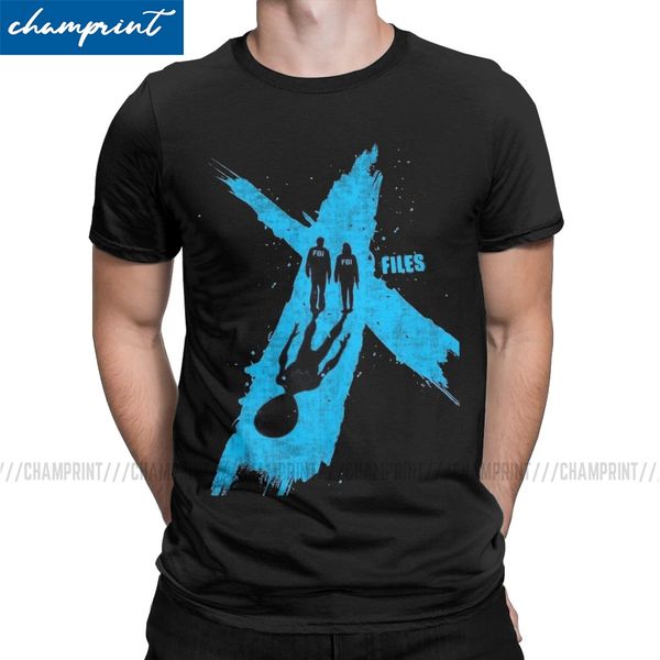 

the x-files t shirt men cotton novelty t-shirts round neck scully mulder ufo aliens tv tee shirt short sleeve clothes gift idea