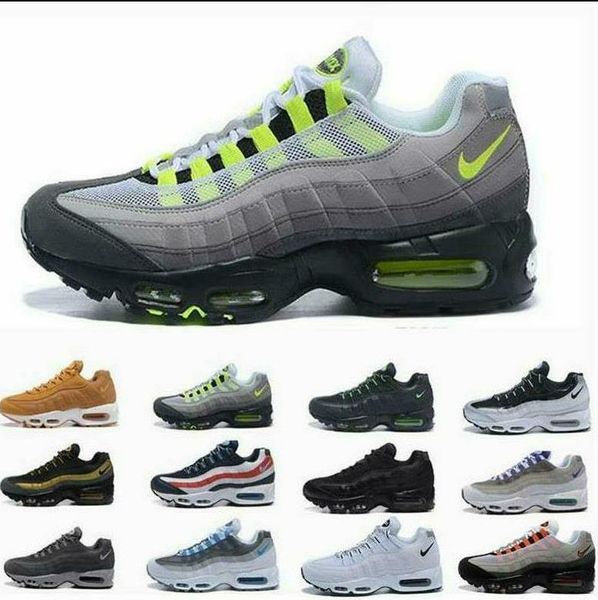 

2020 air cushion 95 men running shoes authentic max 95s gold bred gym red laser fuchsia laser fuchsia gradient white trainer sports sneakers
