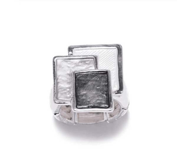 

ring of new arrivals geometric rings fashion girls friends gift trendy enamel alloy metal finger ring jewelry for women, Silver