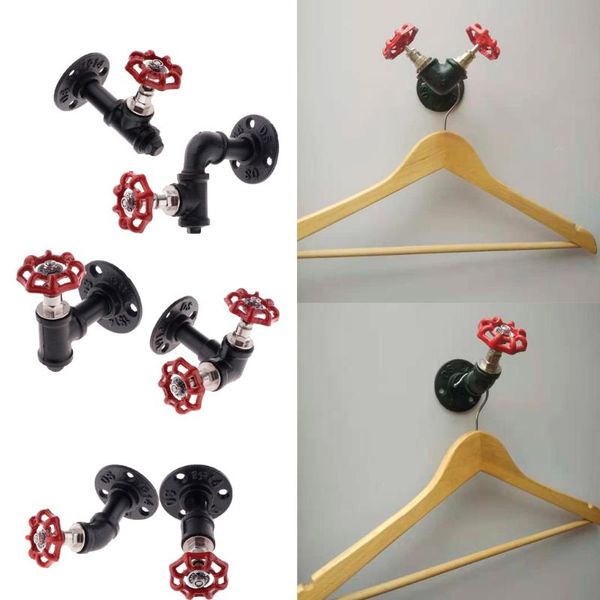 

industrial iron pipe coat rack robe hooks decorative heavy duty wall mounted hooks metal hat coat hanger