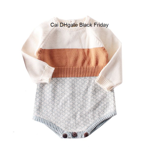 

knitted baby girls rompers infant knit clothes autumn cotton toddler girls overalls newborn baby long sleeve romper kid jumpsuit, Blue