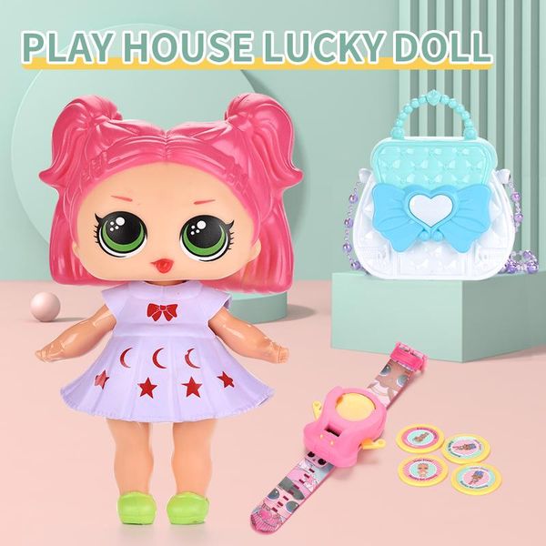 

play house lucy dolls set light sound watch accessories educational girls diy creative princess toy birthday gift for children