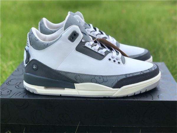 

limited 2020 air authentic 3 kaws customized doll men basketball shoes sports sneakers with original box