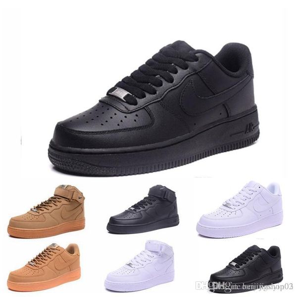 

ji3 2019 forces men women low cut one 1 shoes white black dunk skateboarding shoes classic af fly trainers high knit 7-11