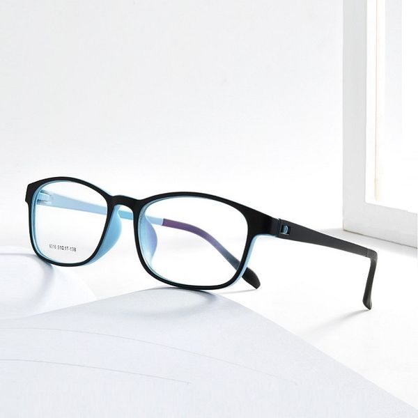 

width-139 two color elastic paint tr90 eyewear frame soft nose pads eyeglasses frame youth optical prescription myopia glasses, Black