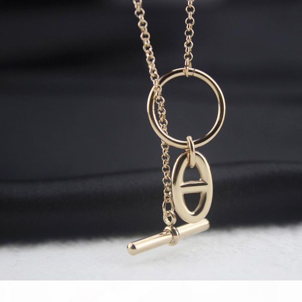 

pig nose necklace women long necklaces female handmade sweater chain charms wedding jewelry, Silver