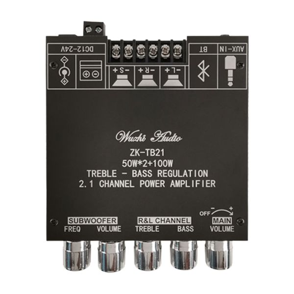 

tpa3116d2 bluetooth 5.0 subwoofer board 50wx2+100w 2.1 channel power o stereo board bass amp