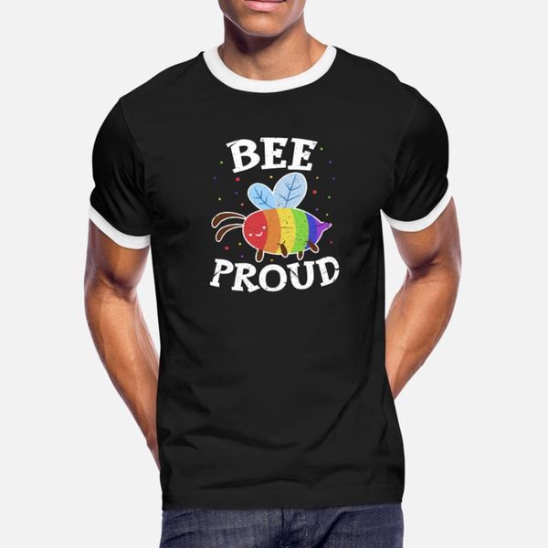 

bee proud t shirt men designs 100% cotton plus size 3xl trend loose basic summer leisure shirt