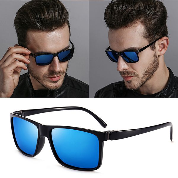 

aoze 2020 polarized men's sunglasses square driving glasses brand designer retro driver sunglasses gafas de sol hombre uv400, White;black