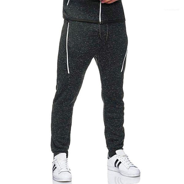 

clothing panelled mens designer pants fashion pockets mens sports pants casual mens running pants joggers males, Black