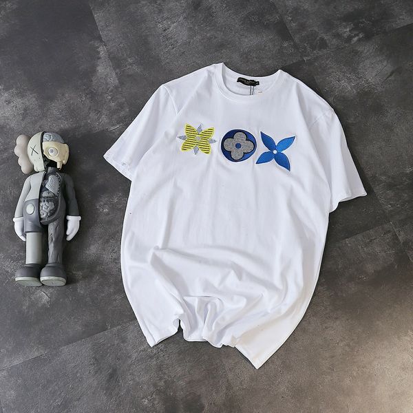 

20ss europe spring and summer latest high fashion high-quality letter printing casual loose men and women t-shirts, White;black