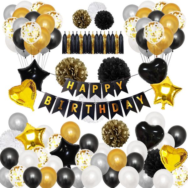 

93pcs шар set banner декоративные товары алюминиевой пленки главная birthday party