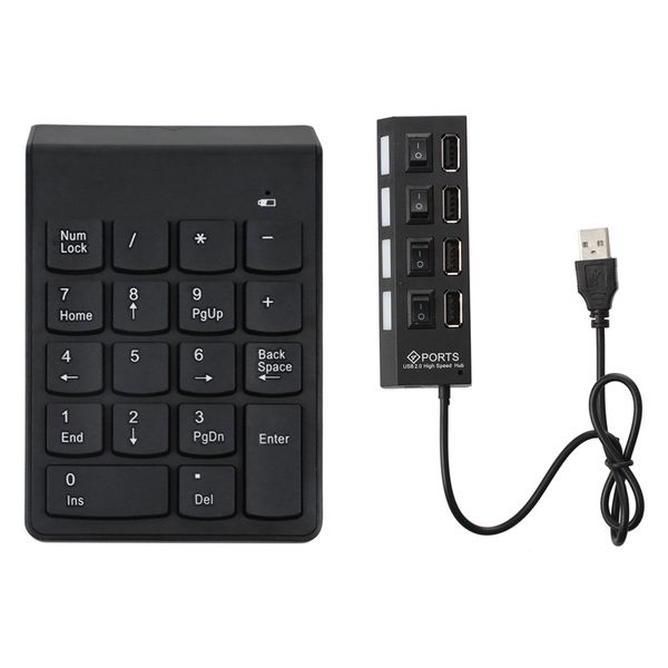 

1 pcs numeric keypad,18 keys wireless usb number pad keyboard with 2.4g mini usb numeric receiver & 1 pcs blue led light on/off