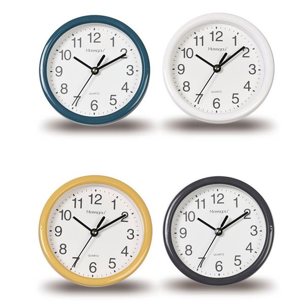 

15cm small wall clocks classic simple thick border no tick mute hanging watch clock cute deskstudent dormitory home decor