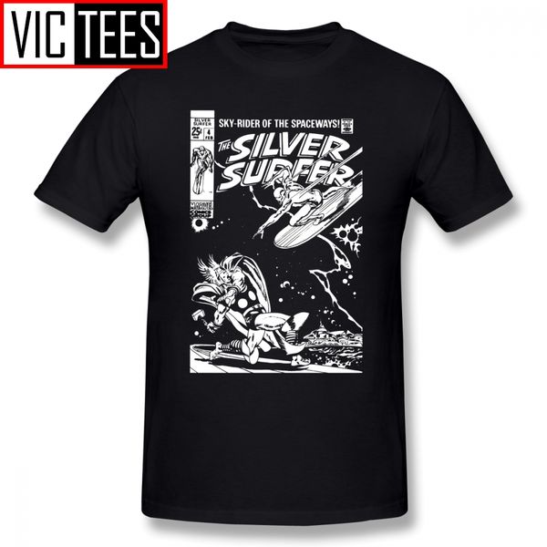 

mens silver surfer t рубашки silver surfer john буссема футболка basic tee shirt mens printed смешной 100% хлопок tshirt