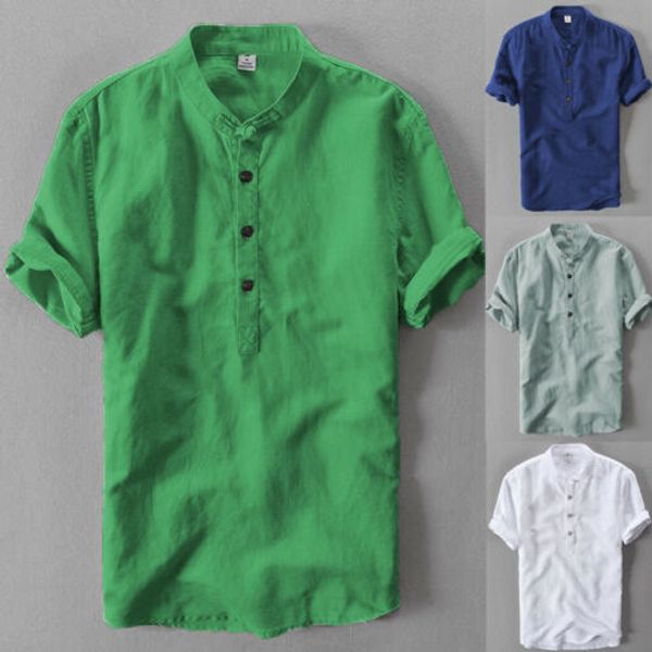 

2020 fashion blouse shirt mens fit slim cotton shirt short sleeve stylish casual blouse summer new hot, White;black