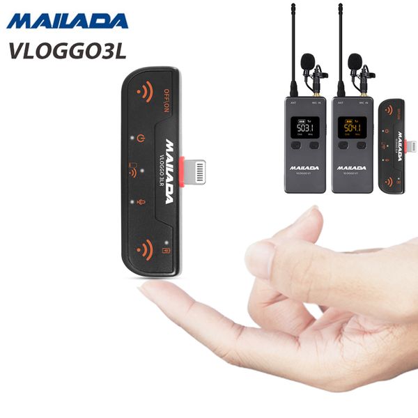 

mailada vloggo3l беспроводной микрофон ж передатчик приемники петличной мини-микрофон для 6-8 x xs xr макс 11 12