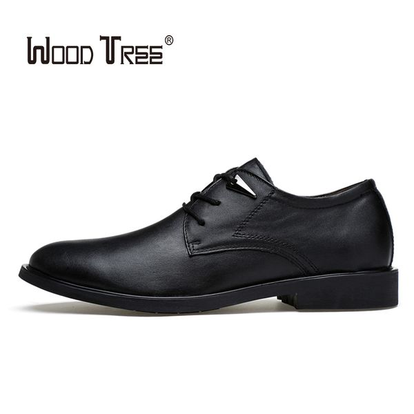 

dress shoes woodtree 2021 fashion business up men's classic leather lace oxford sho, Black
