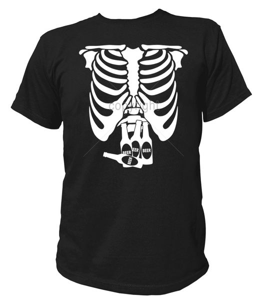 

t-shirt summer novelty cartoon t shirt t-shirt fun beer skelett lustig jungge sellenabschied skull party movie shirt