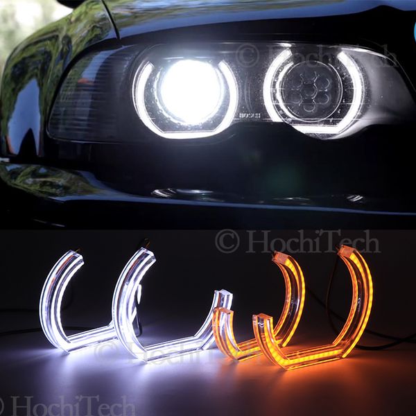 

led angel eyes for e46 325i 325xi 330i 330xi with hid headlights 1999-2005 car lights accessories halo 3d dtm lci style