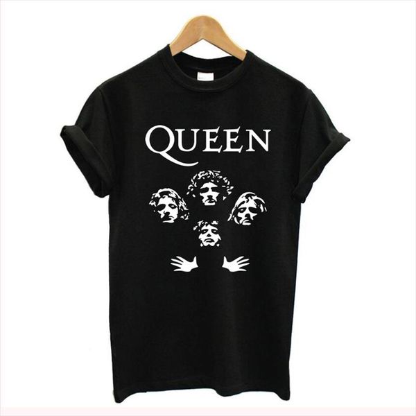 

блеск rock band queen t shirt женщины плюс размер 100% хлопок summer тенниска женщин, год сбора винограда streetwear tee shirt femme harajuk, White