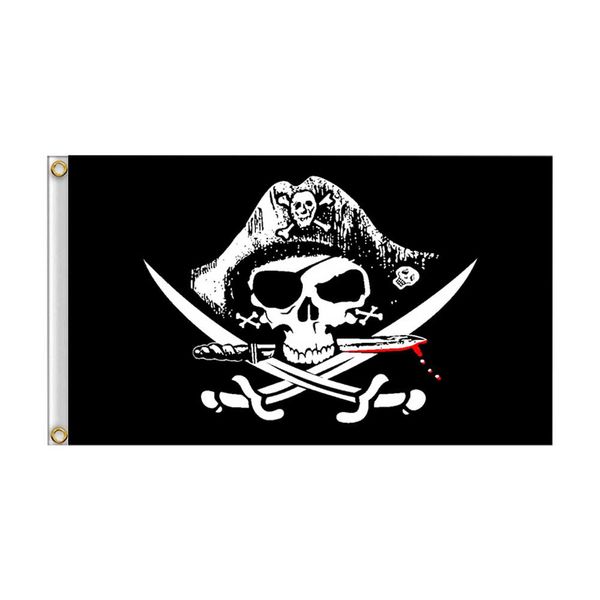 

60x90cm ктв череп баннер хэллоуин бар декор уф выцветанию пиратский флаг