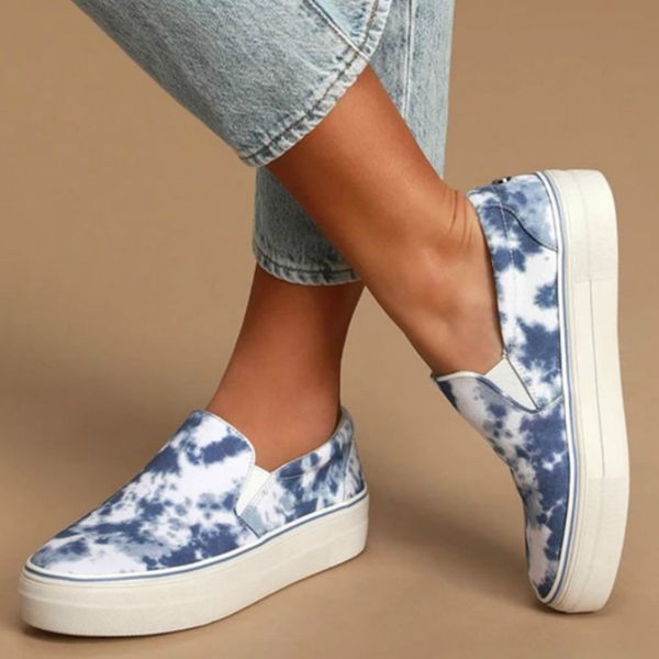 

women's flats shoes woman platform sneakers canvas female loafers slip on comfortable ladies casual 2020 new plus size, Black